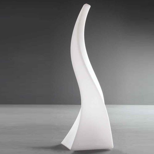 M1326 Mantra Flame Single Outdoor Floor Lamp White Polyethylene