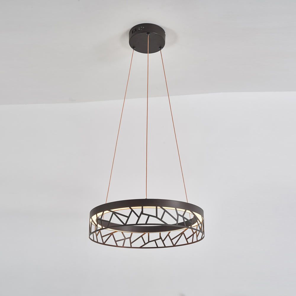 PD18022-40-1A CB Avivo Mosaic 1 Light LED Pendant Coffee Black Ceiling Fitting