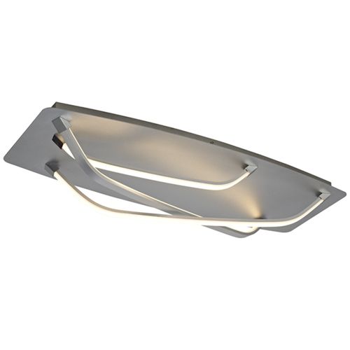 M5572 Mantra Papau 1Lt LED Silver Flush Ceiling Light
