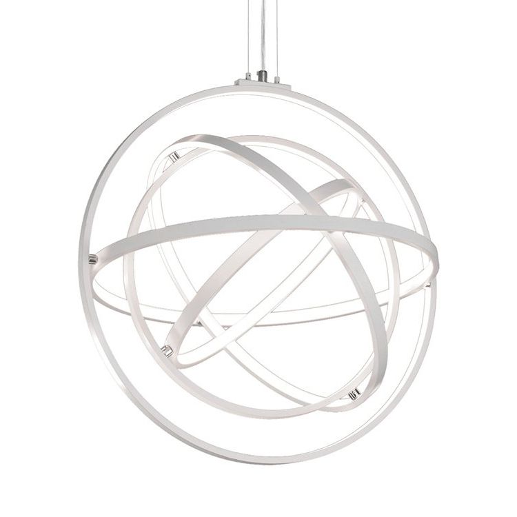 M5741 Mantra Orbital LED Ceiling Pendant 5 Light White