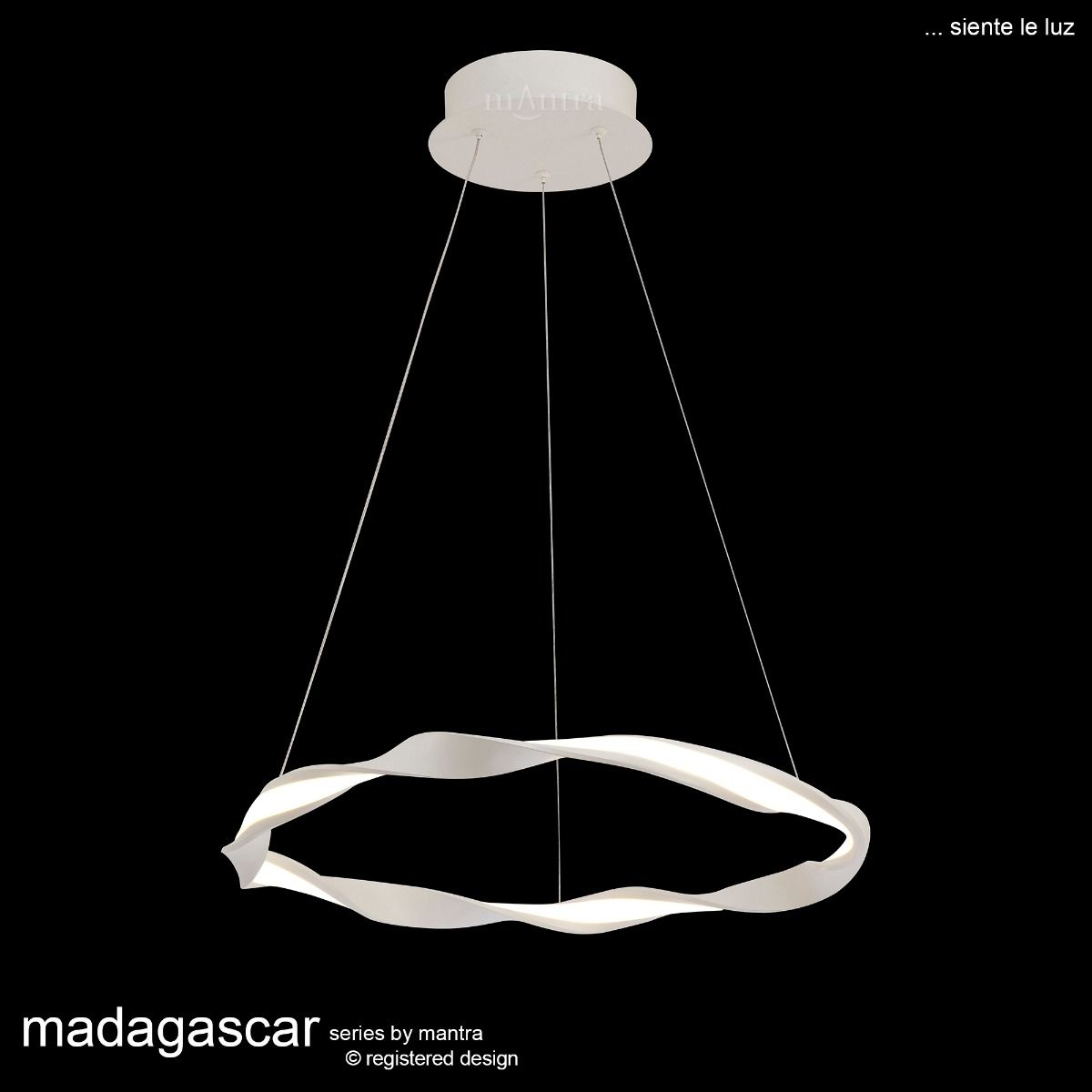 M6573 Mantra Madagascar Small Ceiling LED White Pendant