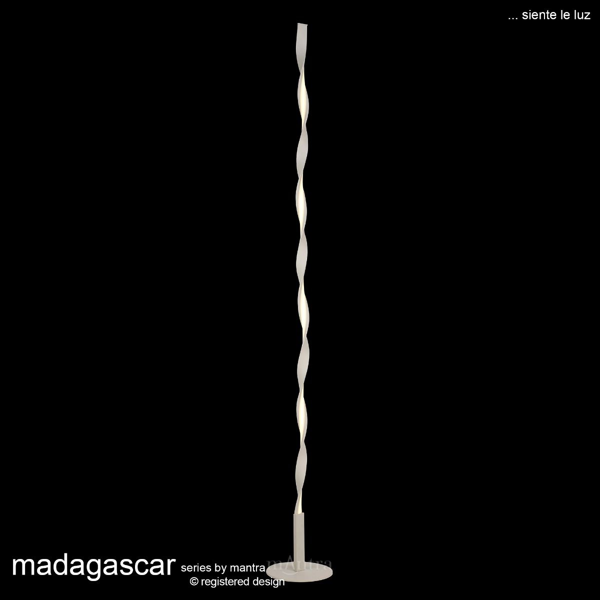 M6575 Mantra Madagascar LED White Floor Lamp