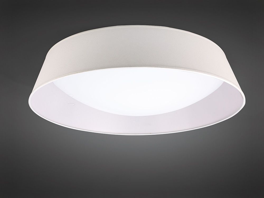 M4963 Mantra Nordica Flush Ceiling Fitting 60W LED 90cm White Acrylic Ivory Shade