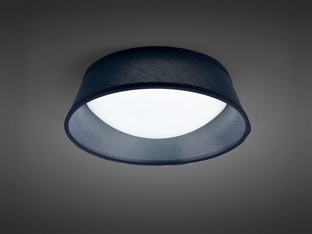 M4964E Mantra Nordica Ceiling Light Fitting E27 32cm White Acrylic Black Shade