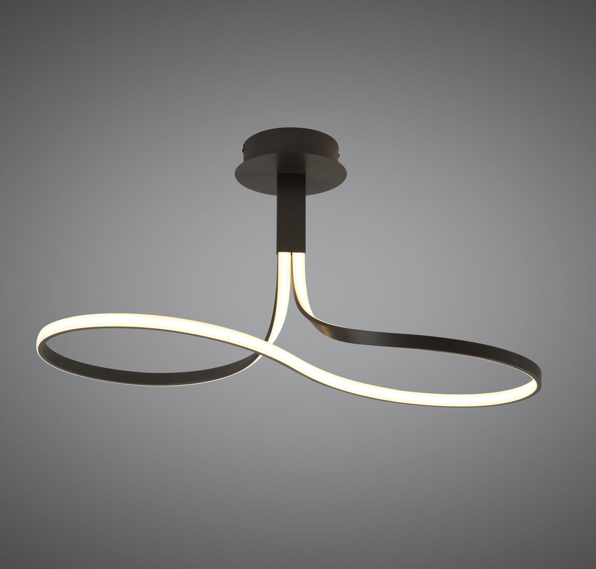 M5360 Mantra Nur Brown Oxide Semi-Flush Ceiling Fitting 40W LED Frosted Acrylic Brown Oxide