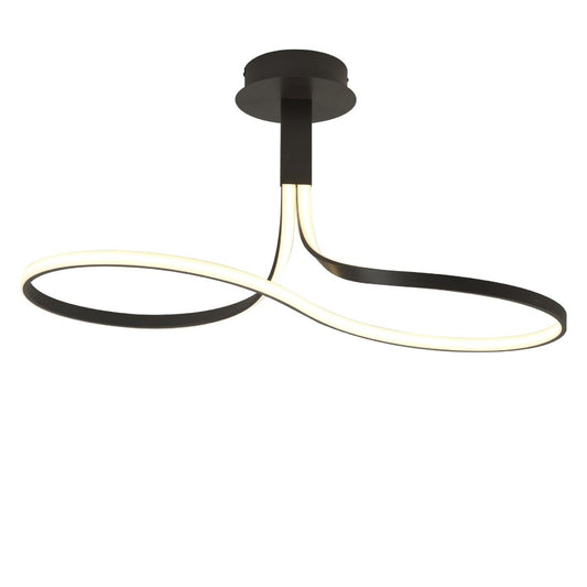 M5360 Mantra Nur Brown Oxide Semi-Flush Ceiling Fitting 40W LED Frosted Acrylic Brown Oxide
