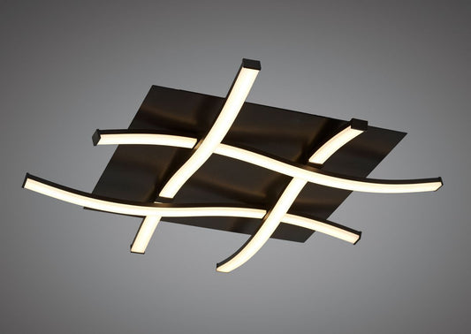 M5364  Mantra Nur Brown Oxide Flush 34W LED 2800K 2600lm Frosted Acrylic Brown Oxide