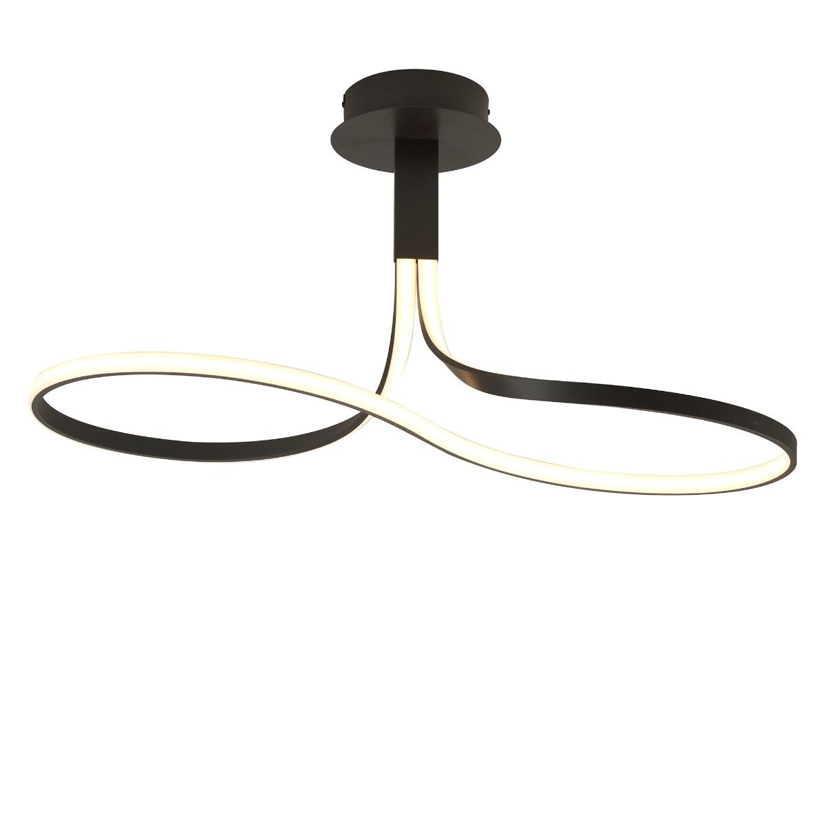 M5826 Mantra Nur BR Semi Flush Ceiling 40W LED 2800K 3200lm Dimmable Frosted Acrylic Brown Oxide