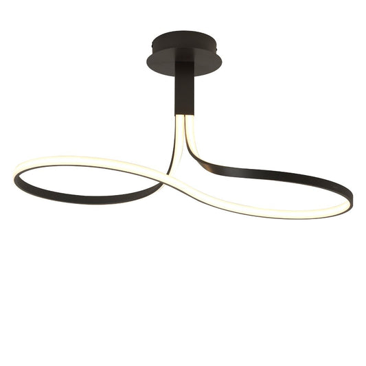 M5826 Mantra Nur BR Semi Flush Ceiling 40W LED 2800K 3200lm Dimmable Frosted Acrylic Brown Oxide