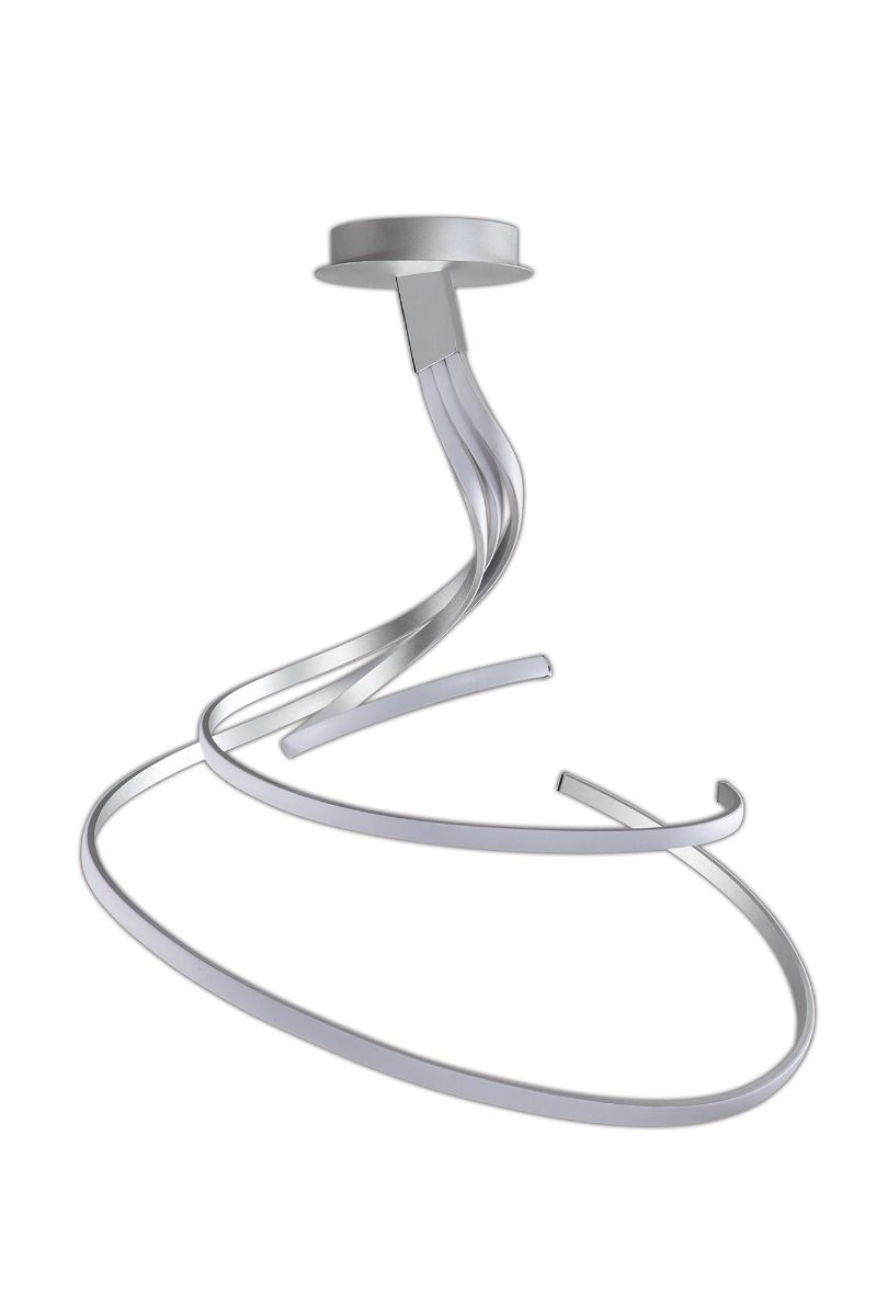 M5821 Mantra Nur XL LED Ceiling Fitting 80W 3000K 6200lm Dimmable Silver Frosted Acrylic Polished Chrome