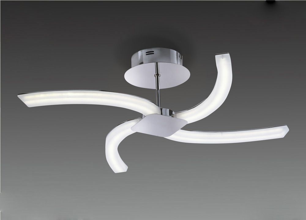 M3561 Mantra On 4 Light Polished Chrome LED Semi-Flush Ceiling Fitting