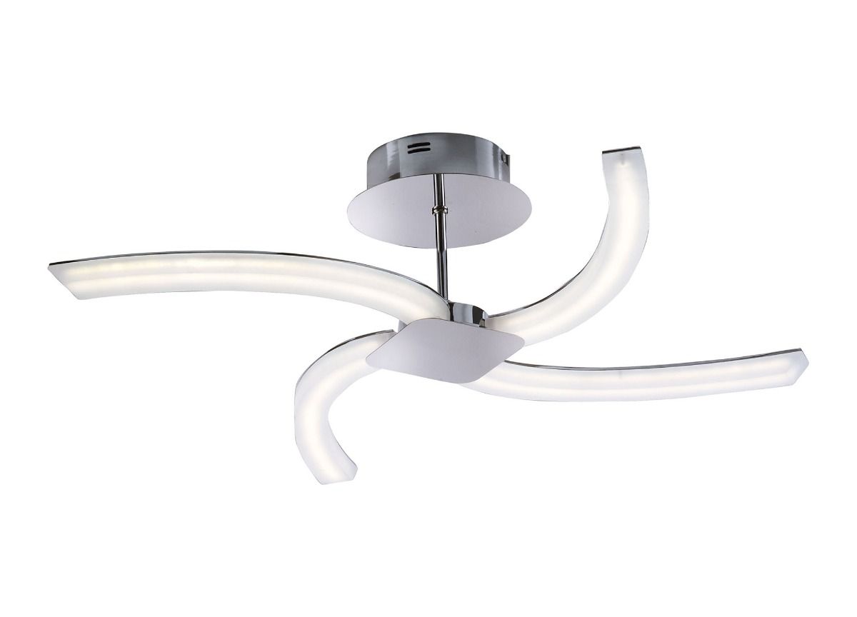 M3561 Mantra On 4 Light Polished Chrome LED Semi-Flush Ceiling Fitting
