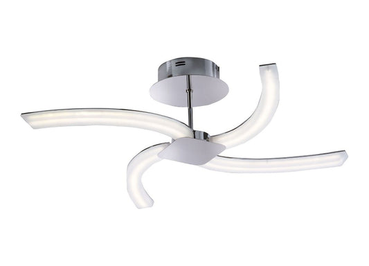 M3561 Mantra On 4 Light Polished Chrome LED Semi-Flush Ceiling Fitting