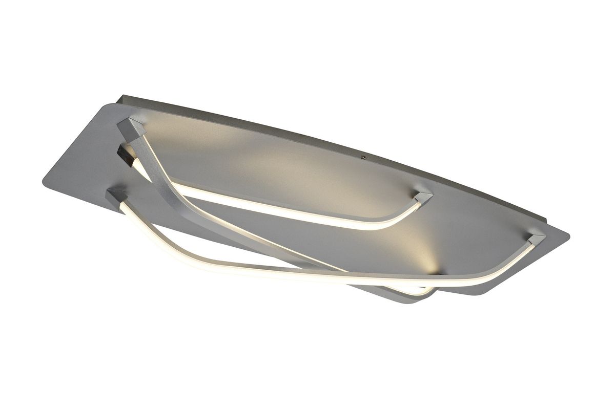 M5572 Mantra Papau 1Lt LED Silver Flush Ceiling Light