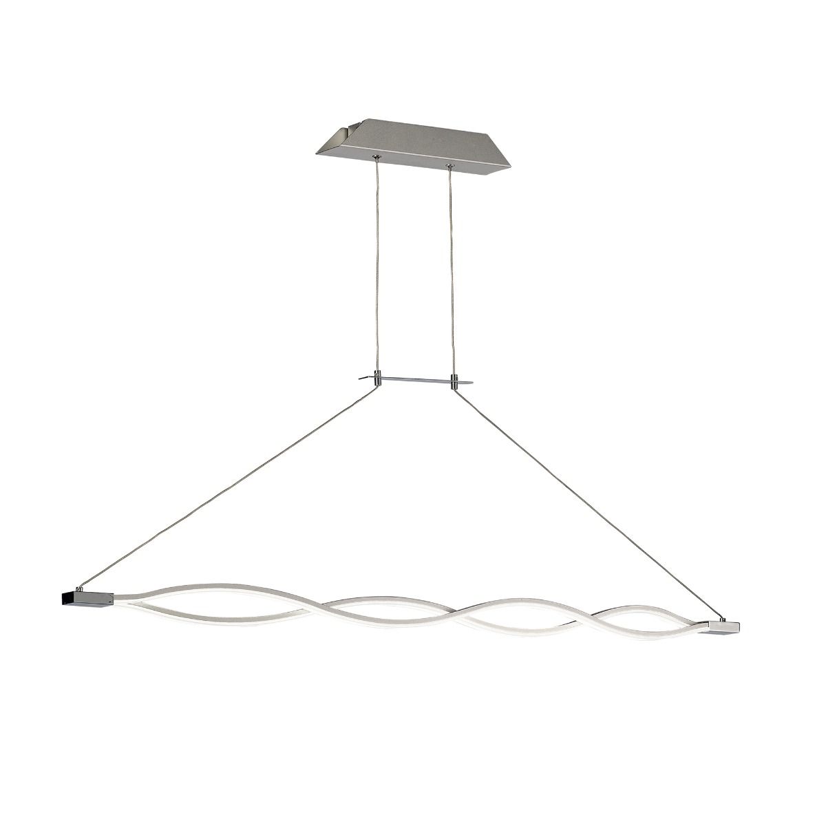 M4864 Mantra Sahara Pendant 36W LED 3000K, 2520lm, Dimmable Silver Frosted Acrylic Polished Chrome