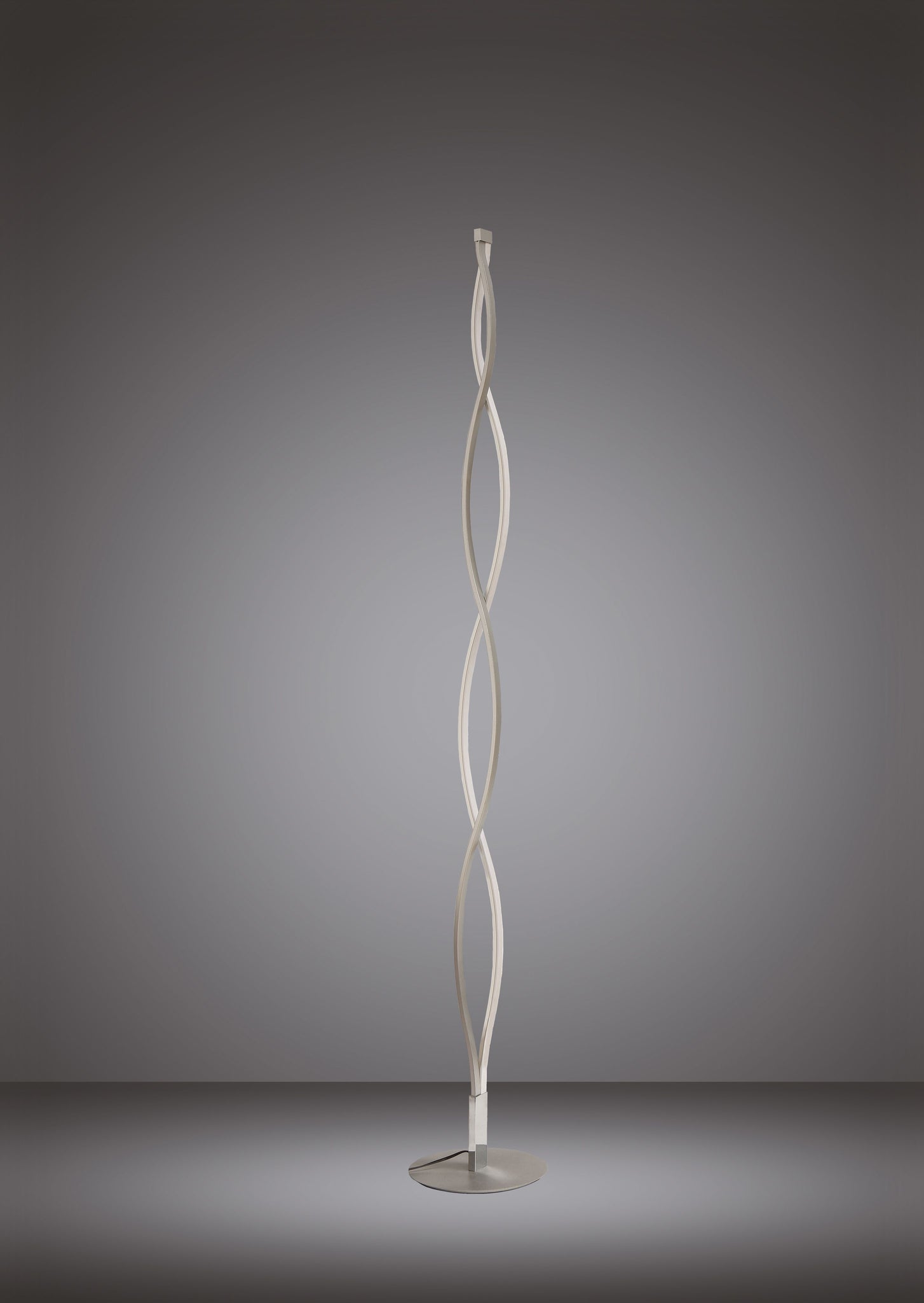 M4866 Mantra Sahara XL Floor Lamp 28W LED 3000K 2200lm Dimmable Silver Frosted Acrylic Polished Chrome
