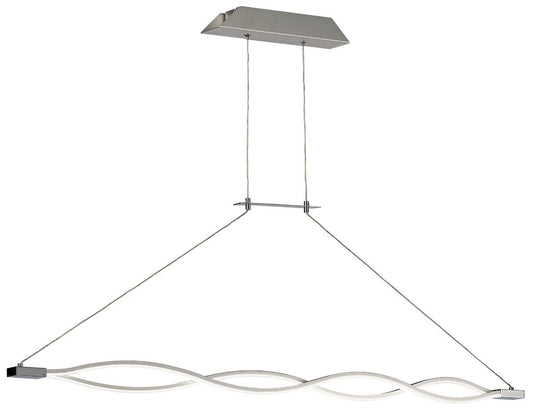 M5815 Mantra Sahara XL Pendant 42W LED 3000K, 3400lm, Dimmable Silver Frosted Acrylic Polished Chrome