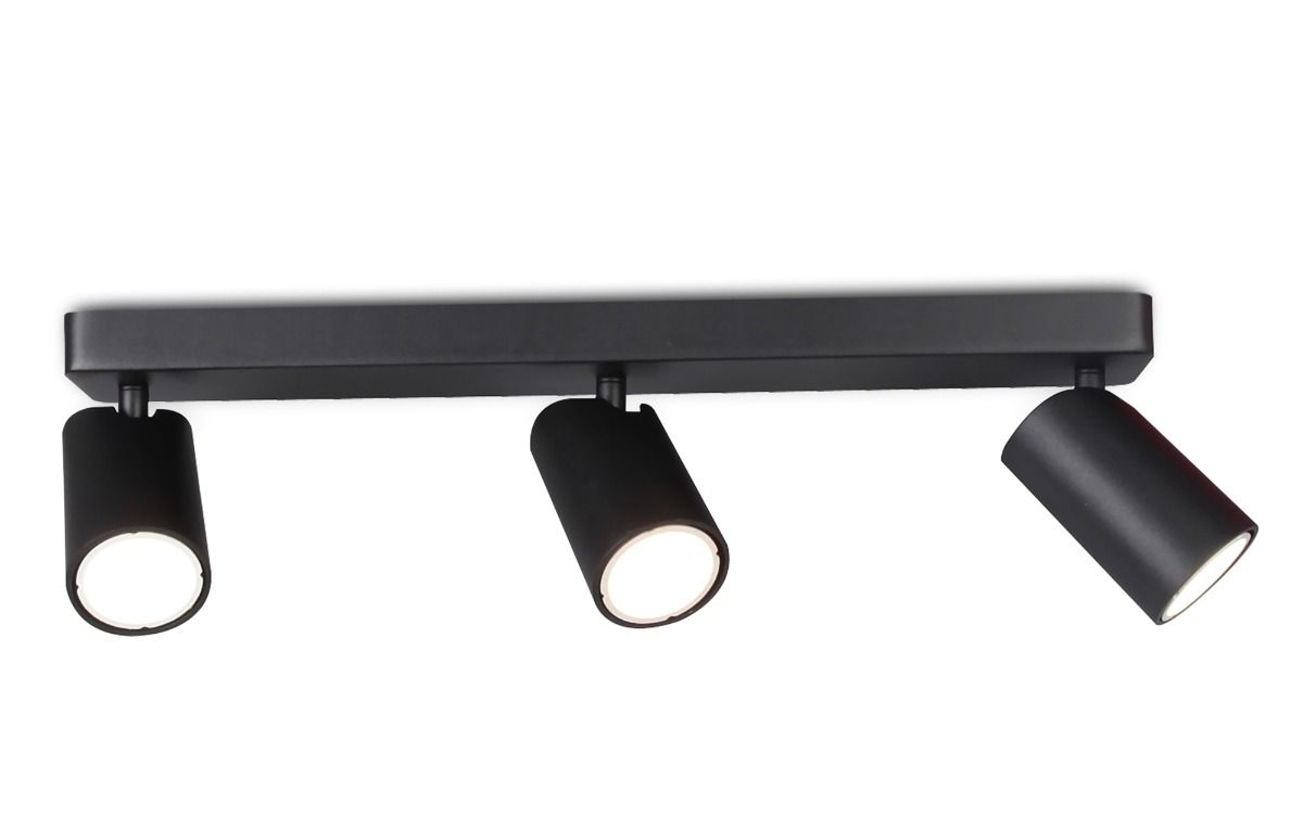 M6711 Mantra Sal Linear Bar 3 Light Spotlight GU10 Matt Black