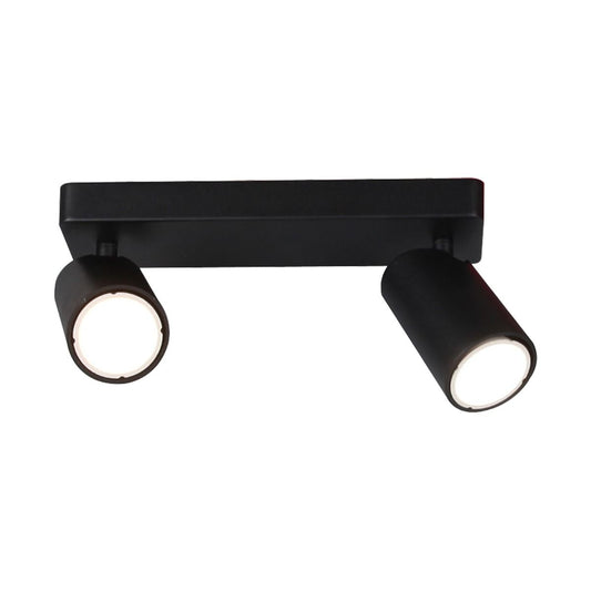 M6712 Mantra Sal Linear Twin 2 Light Spotlight GU10 Matt Black