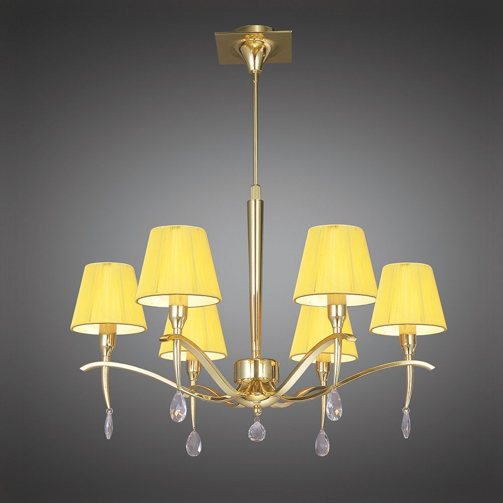 M0342PB Mantra Siena 6 light Polished Brass Ceiling Pendant