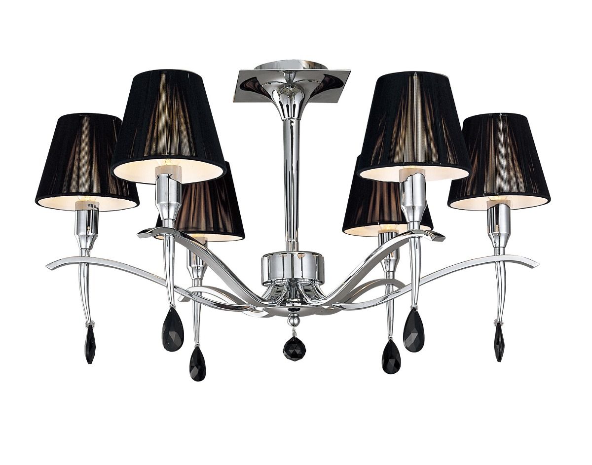 M0344 Mantra Siena 6 light Chrome Ceiling Fitting