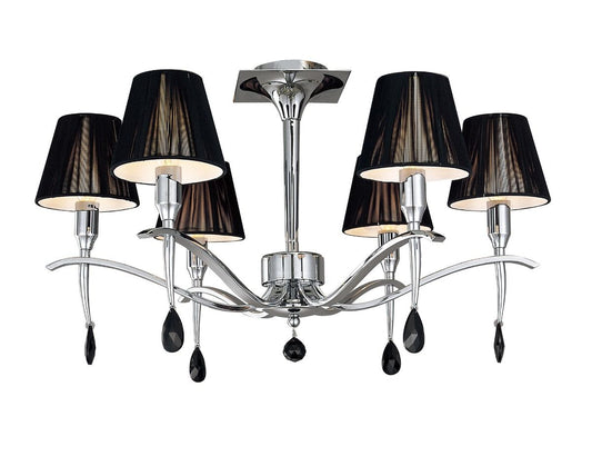 M0344 Mantra Siena 6 light Chrome Ceiling Fitting