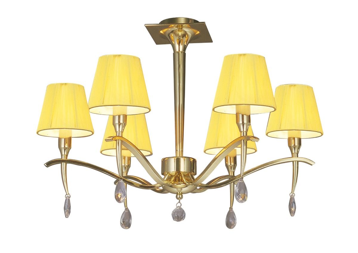 M0344PB Mantra Siena 6 light Polished Brass Ceiling Light