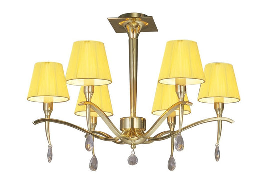 M0344PB Mantra Siena 6 light Polished Brass Ceiling Light