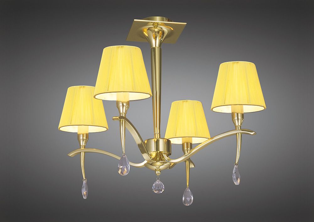 M0345PB Mantra Siena 4 Light Polished Brass Ceiling Fitting