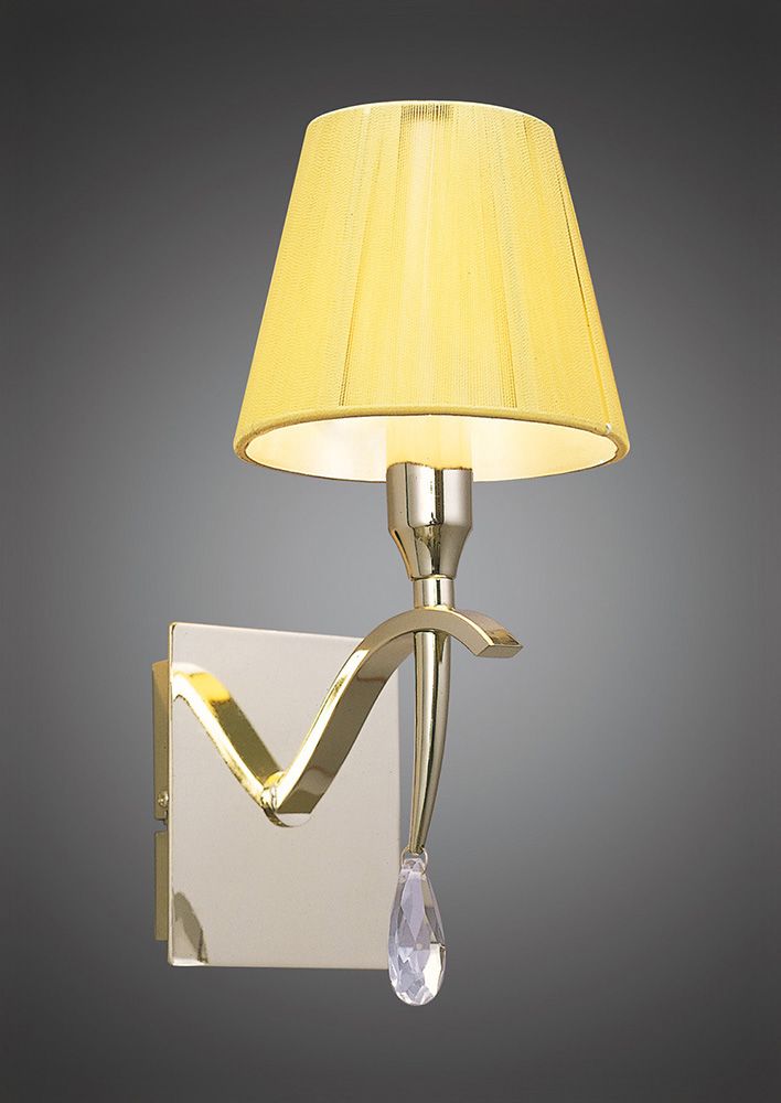 M0347PB/S Mantra Siena 1 Light Polished Brass Switch Wall Lamp