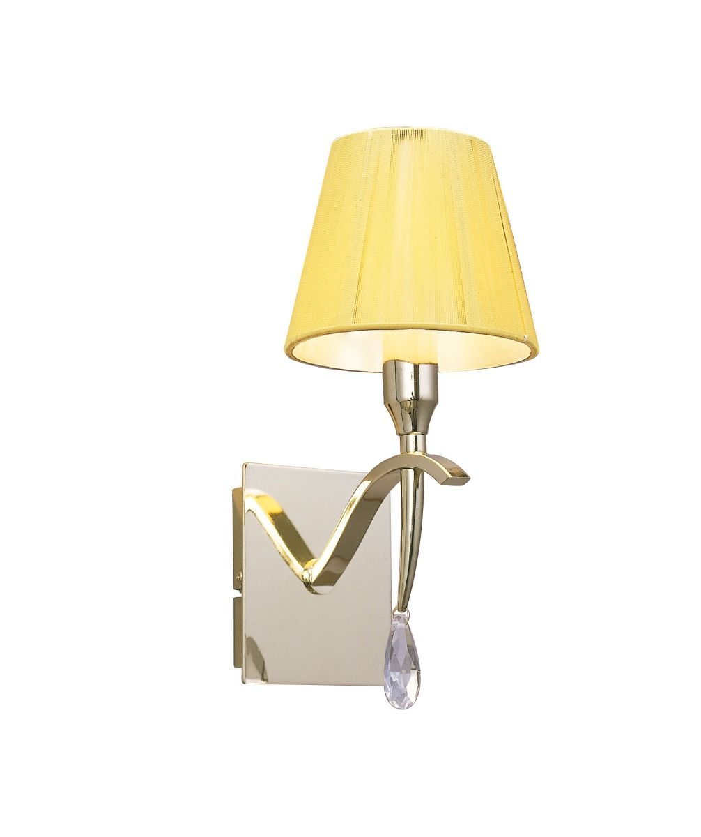 M0347PB/S Mantra Siena 1 Light Polished Brass Switch Wall Lamp