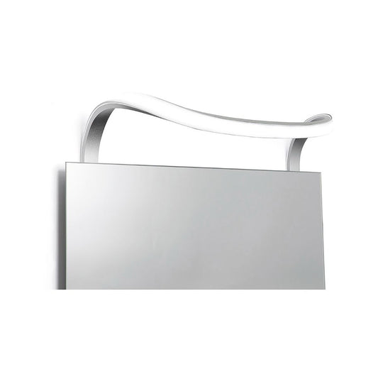 M5087 Mantra Sisley Wall Lamp 12W LED Chrome IP44 3000K 840lm Silver Frosted Acrylic Polished Chrome