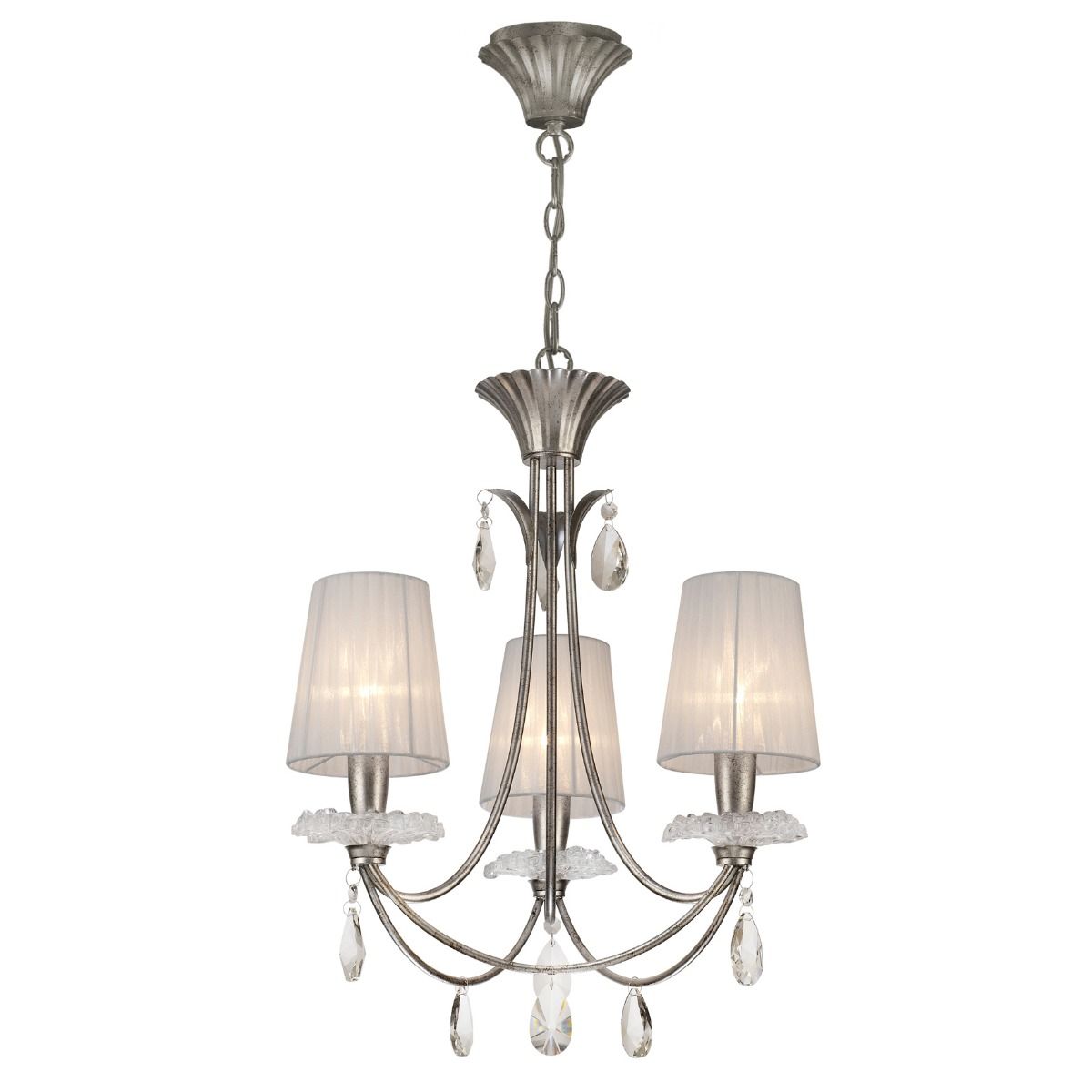 M6303 Mantra Sophie Small 3 Light Silver Chandelier