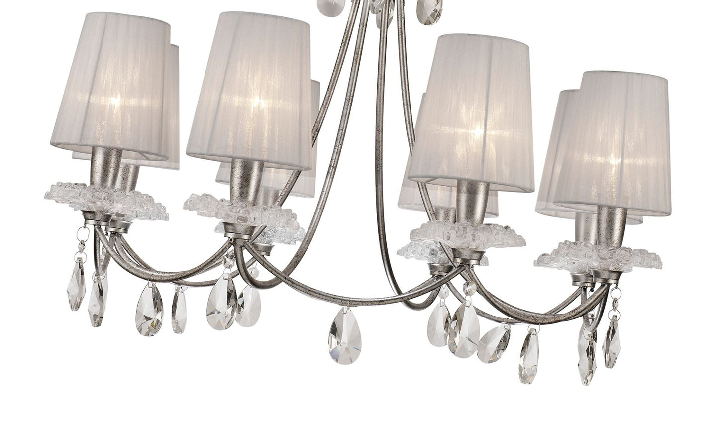 M6301 Mantra Sophie Large 8 Light Silver Chandelier