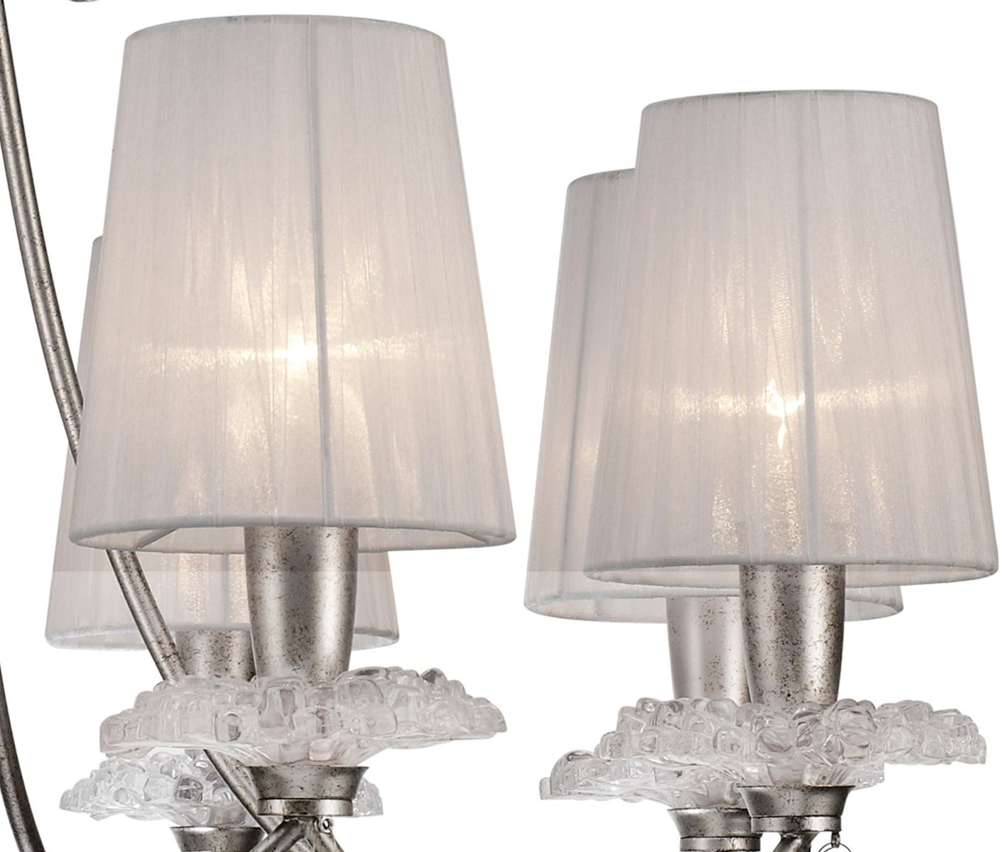 M6301 Mantra Sophie Large 8 Light Silver Chandelier