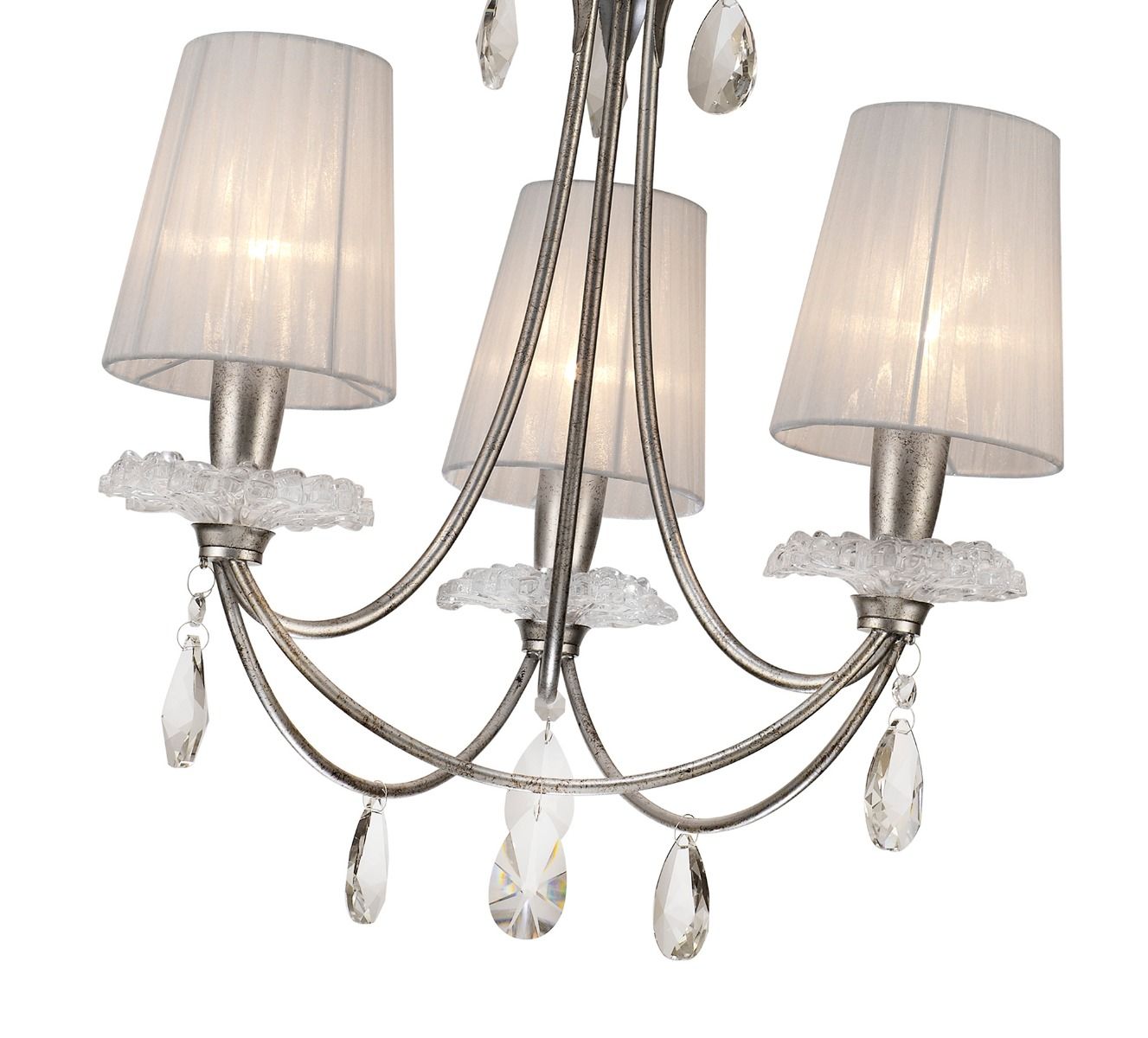M6303 Mantra Sophie Small 3 Light Silver Chandelier