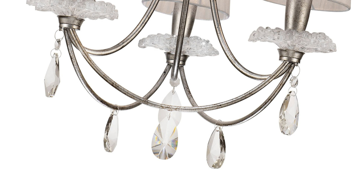 M6303 Mantra Sophie Small 3 Light Silver Chandelier