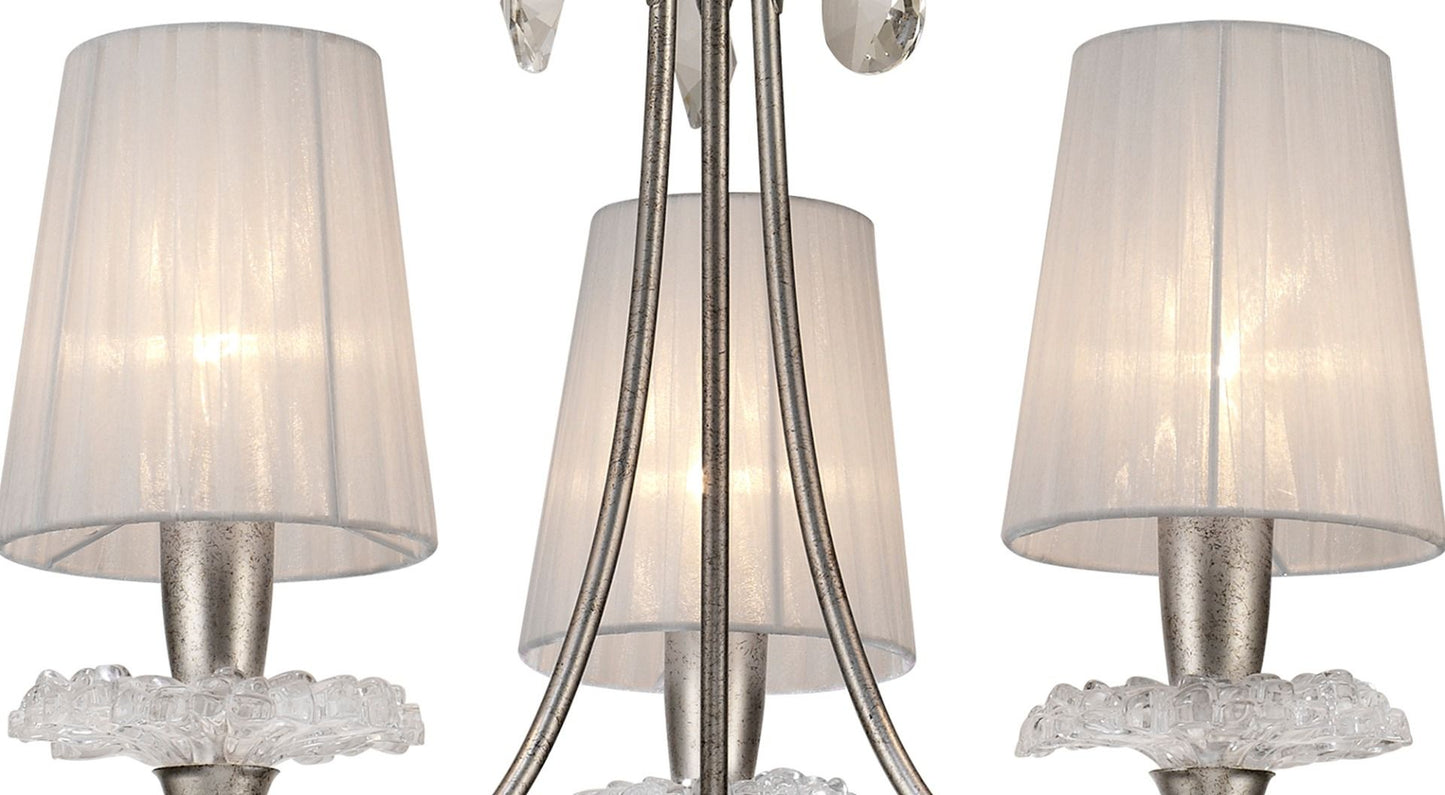 M6303 Mantra Sophie Small 3 Light Silver Chandelier