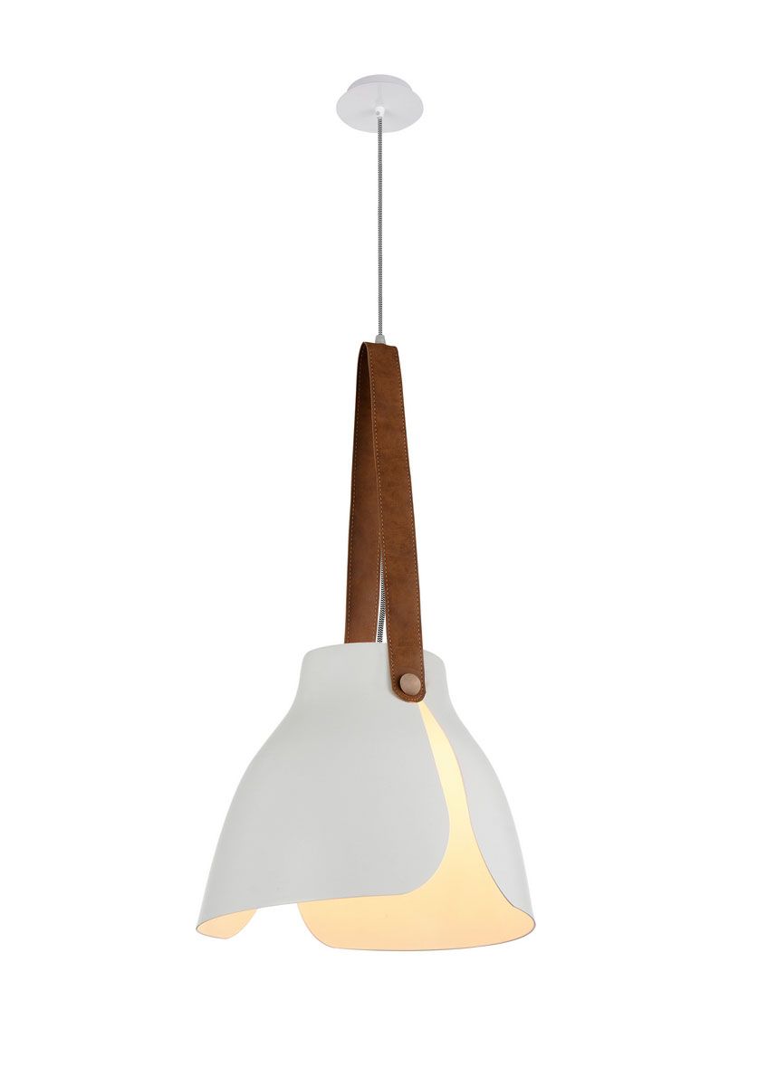 M5602 Mantra Fusion Swiss Pendant Large 1x40W White Metal Leather