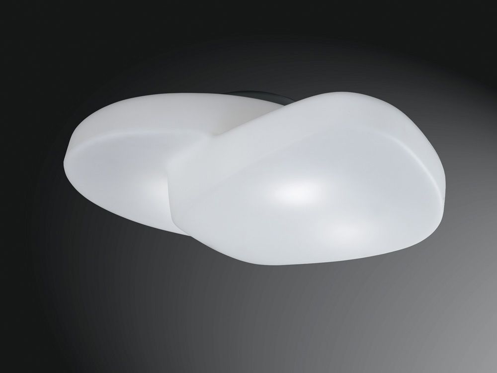 M1893 Mantra Ufo Flush Ceiling Fitting 4 Light Outdoor IP44 Matt White Opal White