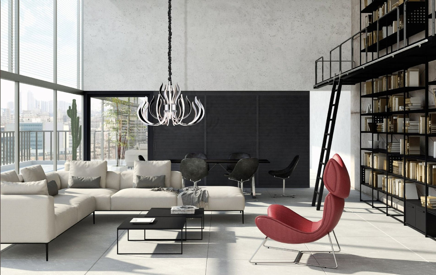 M5560 Mantra Versailles LED Polished Chrome Pendant